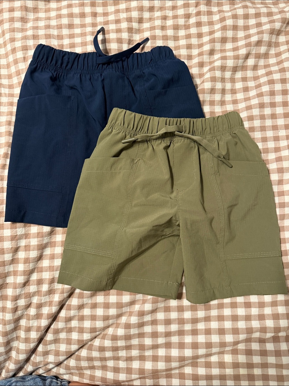 wonder nation Olive and Navy Athletic Drawstring Shorts